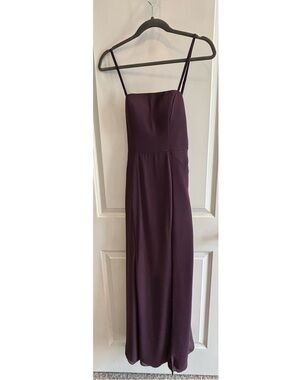 Azazie Cosette Plum Spaghetti-Strap Formal Maxi Dress